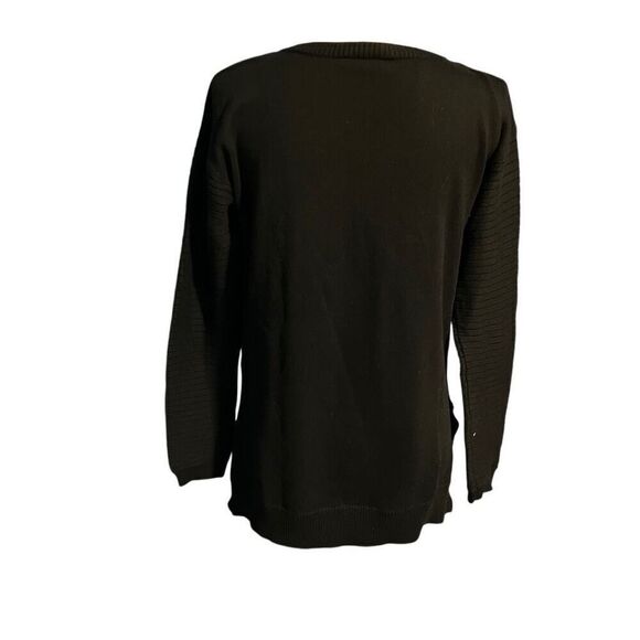 MICHAEL Michael Kors Cotton Blend Long Sleeve Knit Pullover Sweater Black Small - Picture 4 of 6